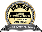 Best's Client Recommended Insurance Attorneys Listed Over 75 Years